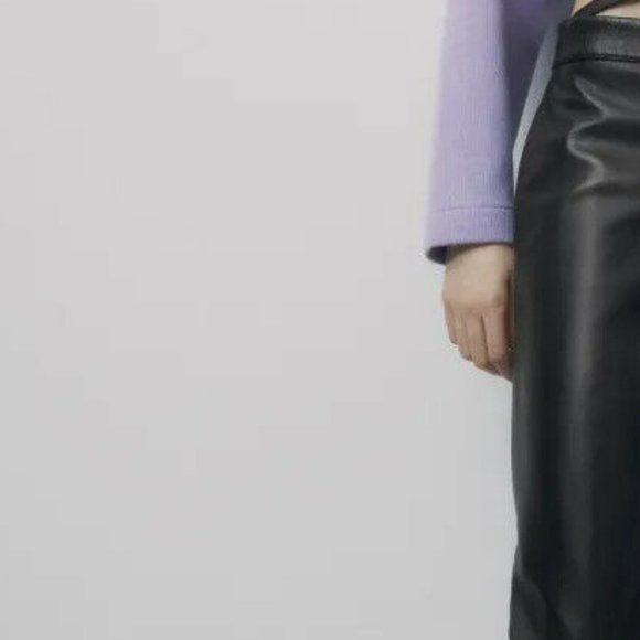 ZARA New Sweatshirt /  Sweater Lilac Soft Cropped - Picture 6 of 6